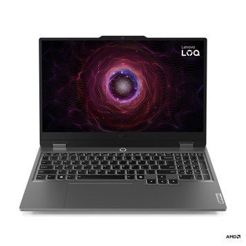 Ноутбук Lenovo LOQ 15AHP9 (83DX00EVPB), AMD Ryzen 7 7445HS / 15.6" / 144 Гц / RAM 16 ГБ DDR5 / SSD 512 ГБ / RTX 4050 / Без ОС / Сірий