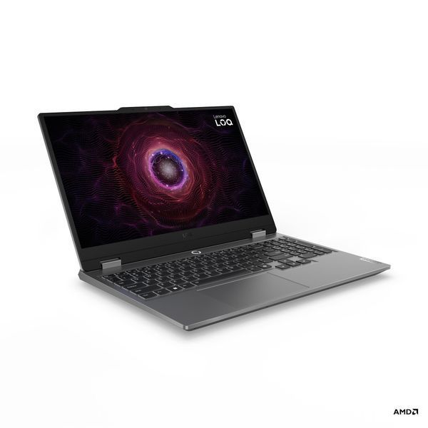 Ноутбук Lenovo LOQ 15AHP9 (83DX00EVPB), AMD Ryzen 7 7445HS / 15.6" / 144 Гц / RAM 16 ГБ DDR5 / SSD 512 ГБ / RTX 4050 / Без ОС / Сірий