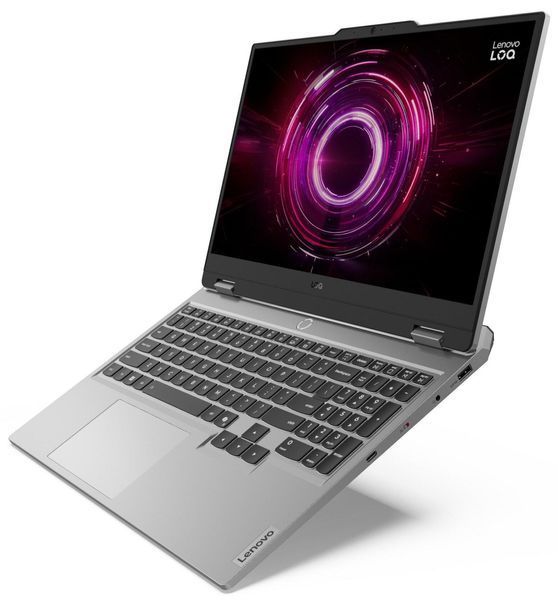 Ноутбук LENOVO LOQ 15AHP10 (83JG003VPB), 15,6" / IPS / 144 Гц / AMD Ryzen 7 250 / RAM 16 ГБ / SSD 512 ГБ / RTX5060 / DOS / Сірий