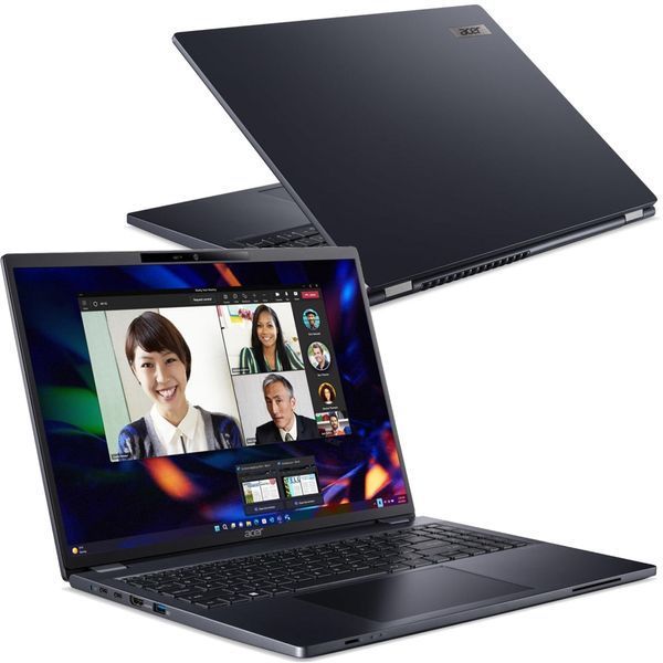 Ноутбук Acer TravelMate P4 16 TMP416-52-TCO (NX.B08EP.003), i7-1355U / 16&Prime; / RAM 16 ГБ / SSD 512 ГБ / GeForce RTX 2050 / Windows 11 Professional / Slate Blue
