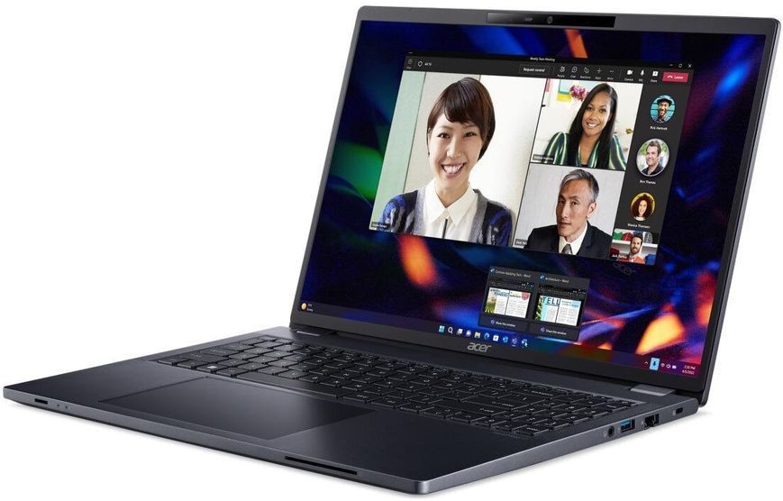 Ноутбук Acer TravelMate P4 16 TMP416-52-TCO (NX.B08EP.003), i7-1355U / 16&Prime; / RAM 16 ГБ / SSD 512 ГБ / GeForce RTX 2050 / Windows 11 Professional / Slate Blue