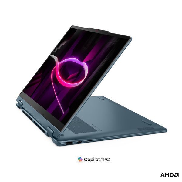 Ноутбук Lenovo Yoga 7 14AGP11 (83TD0087RM), AMD Ryzen AI 7 445 / 14" / OLED / Touch / RAM 32 ГБ LPDDR5X / SSD 1 ТБ / AMD Radeon 840M / Без ОС / Бірюзовий