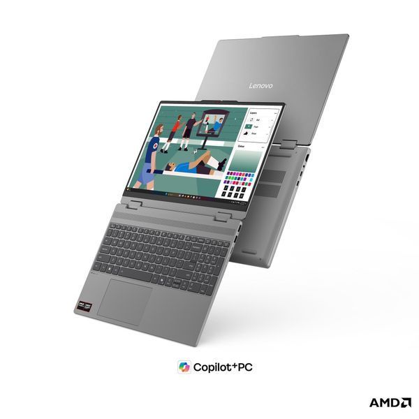 Ноутбук 2-in-1 Lenovo IdeaPad 5 (83UM003LRM), AMD Ryzen AI 7 445 / 15.3" / Touch / RAM 16 ГБ DDR5 / SSD 1 ТБ / AMD Radeon 840M / Без ОС / Сірий
