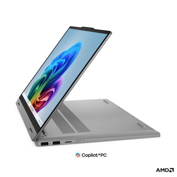 Ноутбук 2-in-1 Lenovo IdeaPad 5 (83UM003LRM), AMD Ryzen AI 7 445 / 15.3" / Touch / RAM 16 ГБ DDR5 / SSD 1 ТБ / AMD Radeon 840M / Без ОС / Сірий