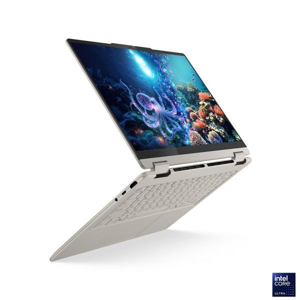 Ноутбук 2-в-1 Lenovo Yoga 7 14ILL10 (83JQ00ENRM), 14&Prime; / WQXGA+ / Touch / OLED / 120 Гц / Intel Core Ultra 7 258V / RAM 32 ГБ / SSD 1 ТБ / Без ОС / Кораловий