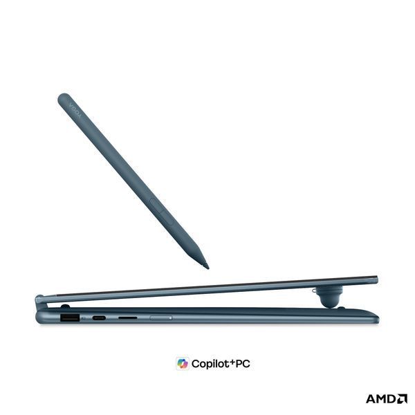 Ноутбук 2-в-1 Lenovo Yoga 7 14AGP11 (83TD0086RM), AMD Ryzen AI 7 445 / 14" / OLED / Touch / RAM 32 ГБ LPDDR5X / SSD 1 ТБ / AMD Radeon 840M / Без ОС / Бірюзовий