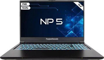 Ноутбук Hyperbook NP5 (NP5-6652), Intel Core i5-13420H / 15.6" / 144 Гц / RAM 8 ГБ DDR4 / SSD 500 ГБ / Intel UHD Graphics + RTX 2050 / Без ОС / Чорний