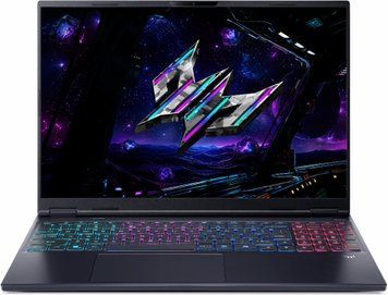 Ноутбук ACER Predator Helios Neo 16S AI (NH.QX7EP.007), Intel Core Ultra 9 275HX / 16" / OLED / 240 Гц / RAM 64 ГБ DDR5 / SSD 2 ТБ / Intel Graphics + RTX 5070 Ti / Windows 11 Pro / Чорний