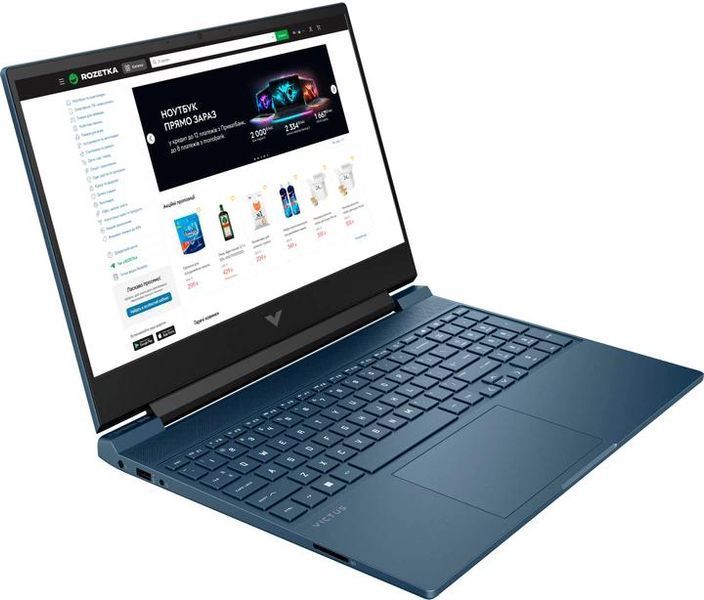 Ноутбук HP VICTUS 15-fb3029nn (CG0P7EA), AMD Ryzen 5 7535HS / 15.6&Prime; / 144 Гц / RAM 12 ГБ DDR5 / SSD 1 ТБ / RTX 4050 / Без ОС / Синій