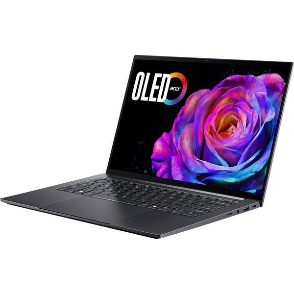 Ноутбук ACER Swift X 14 OLED SFX14-73G-73TD (NX.J83EX.001), Intel Core Ultra 7 255H / 14.5&Prime; / RAM 16 ГБ / SSD 512 ГБ / NVIDIA GeForce RTX 5050 8GB / Windows 11 Home / Steel Gray