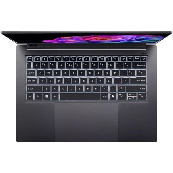 Ноутбук ACER Swift X 14 OLED SFX14-73G-73TD (NX.J83EX.001), Intel Core Ultra 7 255H / 14.5&Prime; / RAM 16 ГБ / SSD 512 ГБ / NVIDIA GeForce RTX 5050 8GB / Windows 11 Home / Steel Gray