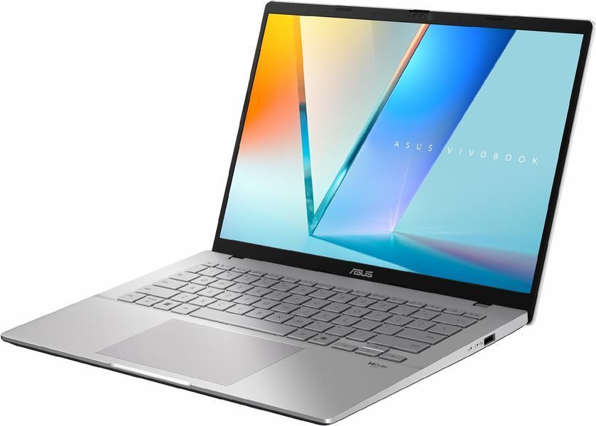 Ноутбук ASUS Vivobook S14 (M3407GA-SF013W), 14" / OLED / AMD Ryzen AI 7 445 / RAM 16 ГБ / SSD 512 ГБ / Windows 11 Home / Сріблястий