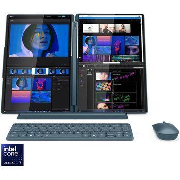 Ноутбук Lenovo Yoga Book 9 14IAH10 (83KJ004CNT), Intel Core Ultra 7 255H / 14&Prime; / Touch / OLED / 120 Гц / RAM 32 ГБ LPDDR5X / SSD 1 ТБ / Intel Arc 140T / Windows 11 Home / Бірюзовий