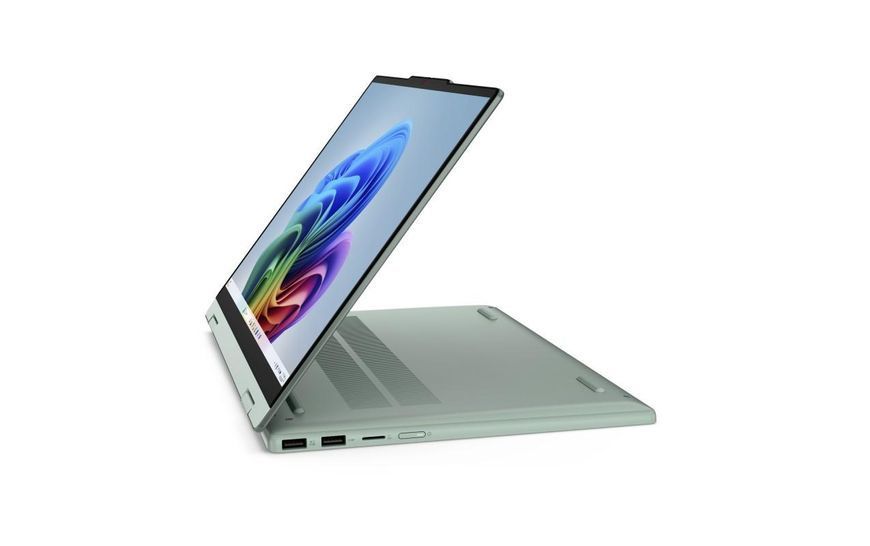 Ноутбук 2-in-1 Lenovo IdeaPad 5i (83UG002DRM), Intel Core Ultra 7 355 / 14" / Touch / OLED / RAM 32 ГБ DDR5 / SSD 1 ТБ / Intel Graphics / Без ОС / Світло-зелений