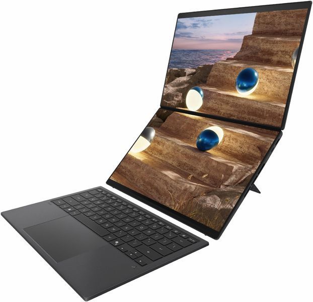 Ноутбук ASUS Zenbook Duo (UX8407AA-SN231X), Intel Core Ultra X9 388H / 14" / OLED / 144 Гц / RAM 32 ГБ LPDDR5x / SSD 1 ТБ / Intel Arc / Windows 11 Professional / Cірий