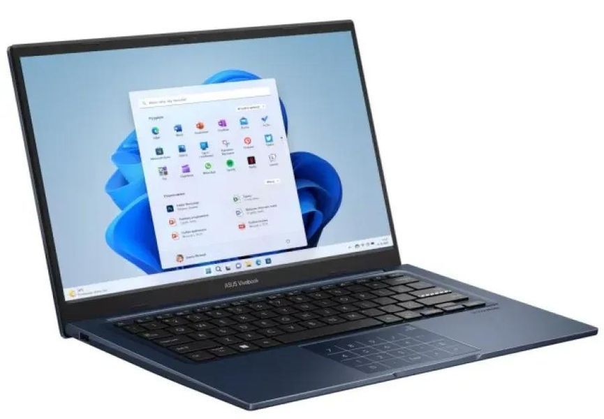 Ноутбук ASUS Vivobook 14 (X1404VA-EB1623), 14" / 1920 x 1080px / IPS / 60Hz / Core 7 150U / RAM 16 ГБ / SSD 512 ГБ / DOS / Синій