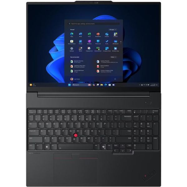Ноутбук Lenovo ThinkPad E16 Gen 3 (22AY001YRI), Intel Core Ultra 5 226V / 16" / IPS / 120 Гц / RAM 16 ГБ LPDDR5x / SSD 512 ГБ / Arc Graphics 130V / Без ОС / Чорний