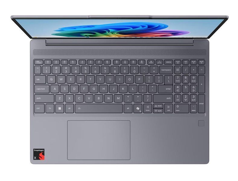 Ноутбук LENOVO IdeaPad Slim 3 15Q8X10 (83N3005XPB), 15.3" / IPS / Qualcomm Snapdragon X X1-26-100 / RAM 16 ГБ / SSD 512 ГБ / Windows 11 Home / Сірий