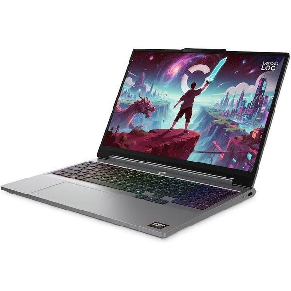 Ноутбук Lenovo LOQ 15AHP11 (83TN002JRM), AMD Ryzen 7 250 / 15.3" / 165 Гц / RAM 16 ГБ DDR5 / SSD 1 ТБ / AMD Radeon 780M + RTX 5050 / Без ОС / Сірий