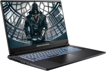 Ноутбук DREAMMACHINES RT5050-17PL29 (e2626302), AMD Ryzen 7 H 255 / 17,3" / 144 Гц / RAM 32 ГБ DDR5 / SSD 1 ТБ / AMD Radeon 780M+ RTX 5050 / Без ОС / Чорний