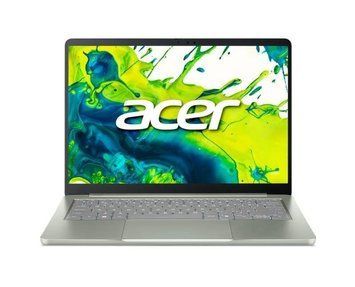 Ігровий ноутбук Acer Swift 14 AI (NX.W4EEX.00E), Intel Core 5 320 / 14" / 120 Гц / RAM 12 ГБ LPDDR5X / SSD 512 ГБ / Intel Graphics / Windows 11 Home / Зелений