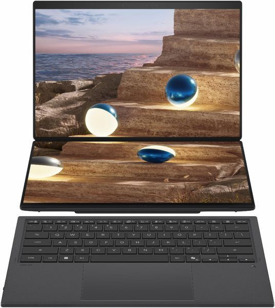 Ноутбук ASUS ZenBook DUO (UX8407AA-SN129X) 14" / 2880 x 1800px / OLED / Touch / 144Hz / Ultra 7-355 / RAM 32 ГБ / SSD 1 ТБ / Windows 11 Professional / Cірий