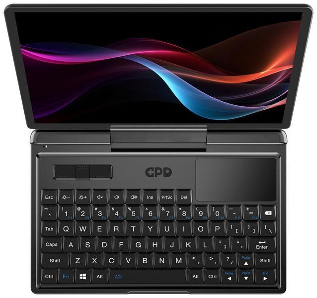 Ноутбук GPD MicroPC-2 (e2609853), Intel Core i3-N300 / 7" / LTPS / Touch / RAM 16 ГБ DDR5 / SSD 512 ГБ / Intel UHD Graphics / Windows 11 Home / Сірий