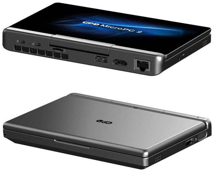 Ноутбук GPD MicroPC-2 (e2609853), Intel Core i3-N300 / 7" / LTPS / Touch / RAM 16 ГБ DDR5 / SSD 512 ГБ / Intel UHD Graphics / Windows 11 Home / Сірий