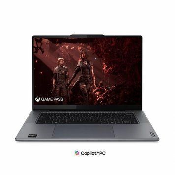 Ноутбук Lenovo Yoga Pro 7 (83W5002ERM), AMD Ryzen AI Max+ 388 / 15.3" / Touch / OLED / 165 Гц / RAM 128 ГБ LPDDR5X / SSD 1 ТБ / AMD Radeon 8060S Graphics / Windows 11 Pro / Сірий
