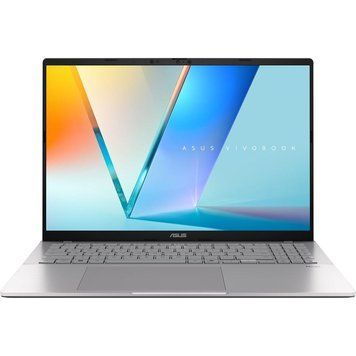 Ноутбук ASUS Vivobook S 16 (S3607QA-SH090W), Snapdragon X X1-26-100 / 16" / OLED / RAM 16 ГБ LPDDR5X / SSD 1 ТБ / Qualcomm Adreno / Windows 11 Home / Сріблястий