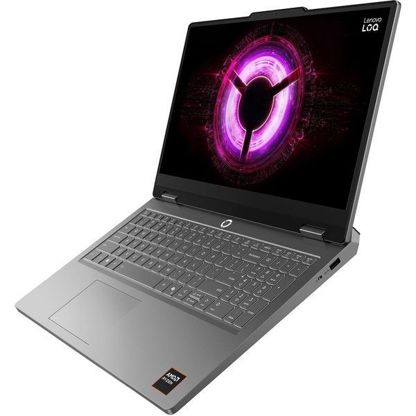 Ноутбук Lenovo LOQ Essential (83VA003ARM), AMD Ryzen 5 150 / 15.6" / 144 Гц / RAM 16 ГБ DDR5 / SSD 512 ГБ / AMD Radeon 660M + RTX 5050 / Без ОС / Сірий