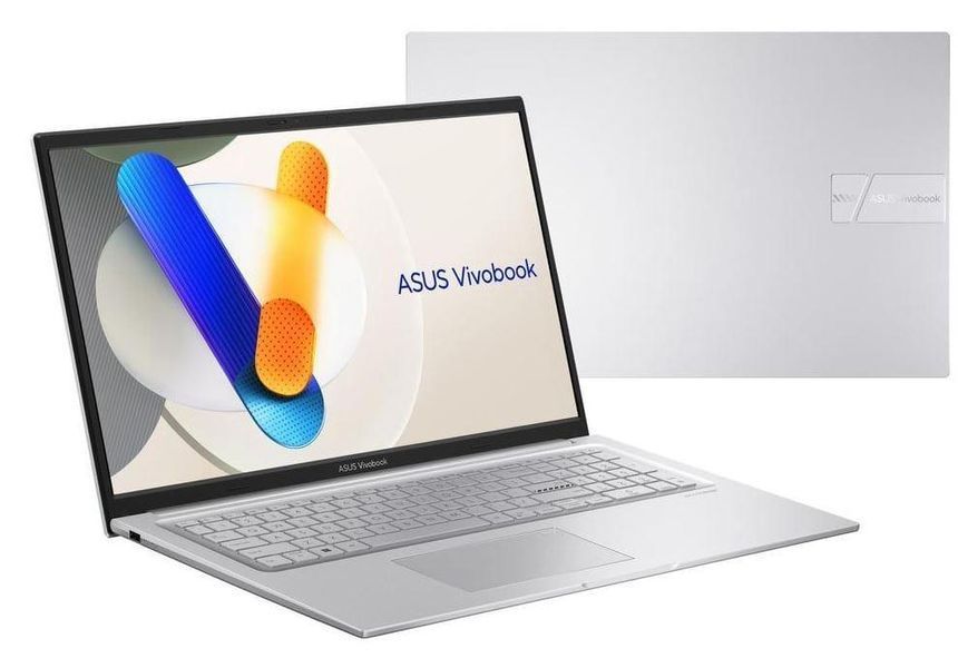 Ноутбук ASUS VivoBook 17 X1704VA (90NB13X1-M008N0), Core 5 120U / 17.3&Prime; / RAM 16 ГБ / 512 ГБ / Windows 11 Home / Сріблястий