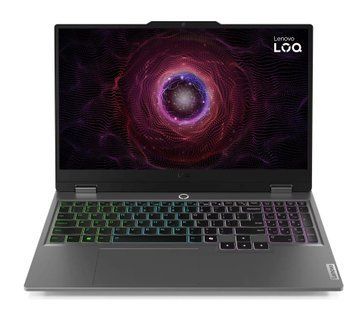 Ноутбук Lenovo LOQ 15AHP9 (83DX00EYPB), AMD Ryzen 7 7445HS / 15.6" / 144 Гц / RAM 16 ГБ DDR5 / SSD 512 ГБ / AMD Radeon 740M + RTX 3050 / Windows 11 Home / Сірий