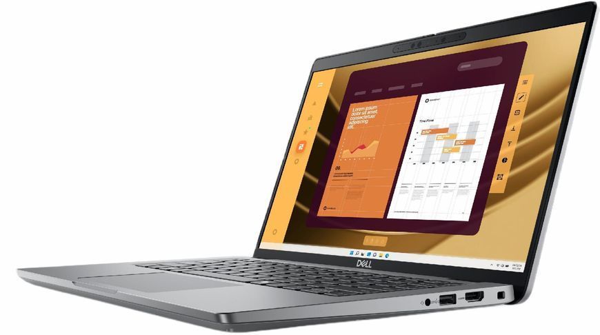 Ноутбук DELL Latitude 5450 (N006L545014EMEA_VP), Intel Core Ultra 5 125U / 14" / RAM 8 ГБ DDR5 / SSD 512 ГБ / Intel Graphics / Windows 11 Pro / Сірий