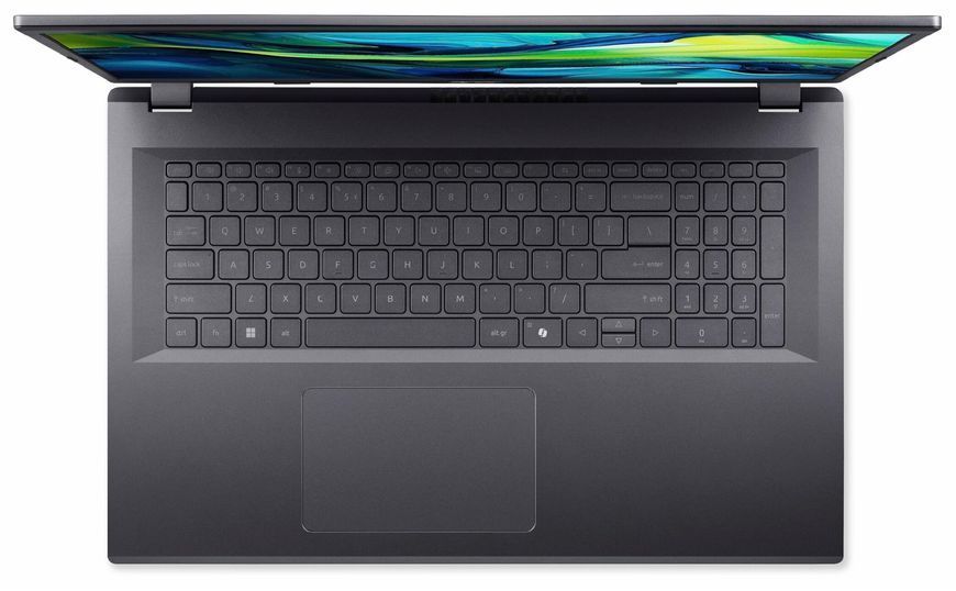 Ноутбук Acer Aspire 17 (NX.JHDEP.004), Intel Core i9-13900H / 17.3&Prime; / RAM 16 ГБ LPDDR5 / SSD 512 ГБ / Intel Iris Xe Graphics / Windows 11 Home / Темно-сірий