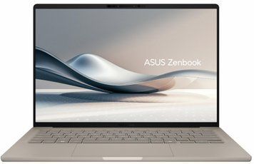 Ноутбук ASUS Zenbook A14 (UX3407QA-QD289W), Qualcomm Snapdragon X X1-26-100 / 14" / OLED / RAM 16 ГБ LPDDR5X / SSD 512 ГБ / Qualcomm Adreno / Windows 11 Home / Бежевий
