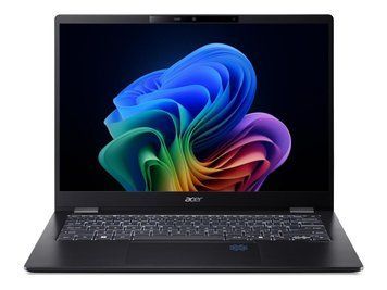 Ноутбук Acer TravelMate P6 14 AI TMP614-54T-TCO (NX.BJMEP.002), Ultra 5 226V / 14&Prime; / RAM 16 ГБ LPDDR5X / SSD 512 ГБ / Intel Arc Graphics 130V / Windows 11 Professional / Чорний