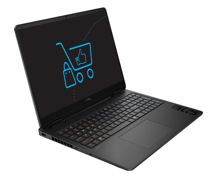 Ноутбук HP HyperX OMEN 16 (D8ZX5EA), Intel Core i7-14650HX / 16" / OLED / 240 Гц / RAM 24 ГБ DDR5 / SSD 512 ГБ / Intel UHD Graphics + RTX 5060 / Без ОС / Чорний