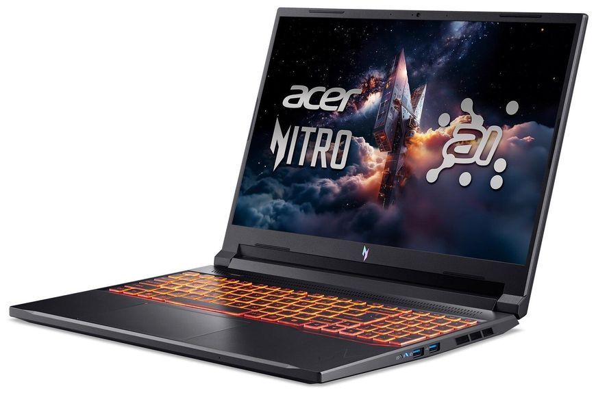 Ноутбук ACER Nitro V 16 AI ANV16-42 (NH.U1JEP.003), 16" / IPS / 180Hz / AMD Ryzen 5 240 / RAM 16GB / SSD 1TB / GeForce RTX4050 DLSS 3 / Без ОС / Чорний