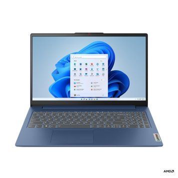 Ноутбук Lenovo IdeaPad Slim 3 (82XM01D7RM), AMD Ryzen 5 5625U / 15.6&Prime; / RAM 16 ГБ DDR4 / SSD 512 ГБ / AMD Radeon Graphics / Без ОС / Синій