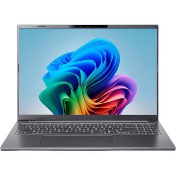 Ноутбук ACER Aspire 16 AI A16-52M-73CT (NX.JS7EX.00B), Intel Core Ultra 7 256V / 16&Prime; / RAM 16 ГБ / SSD 1 ТБ / Intel Arc Graphics 140V / Free DOS / Steel Gray
