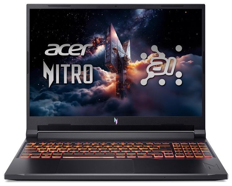 Ноутбук ACER Nitro V 16 AI ANV16-42-R55J (NH.QZ1EP.008), 16" / IPS / 180Hz / AMD Ryzen 5 240 / RAM 32GB / SSD 512GB / GeForce RTX3050 / Windows 11 Home / Чорний