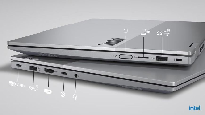 Ноутбук Lenovo ThinkBook 14 G5 IAU (21SQ0033RI), 14" / Touch / Intel Core Ultra 7 255U / RAM 16 ГБ DDR5 / SSD 512 ГБ / Intel Graphics / Windows 11 Pro / Сірий