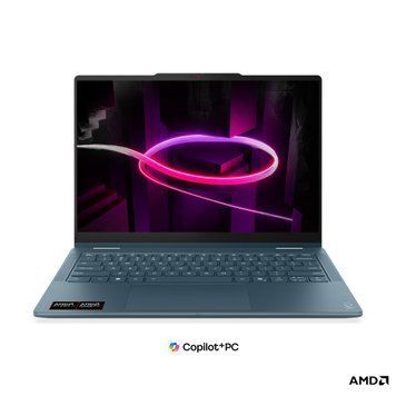 Ноутбук Lenovo Yoga 7 Gen 11 14AGP11 (83TD004HPB), AMD Ryzen AI 5 435 / 14" / OLED / Touch / RAM 16 ГБ LPDDR5X / SSD 512 ГБ / AMD Radeon 840M / Windows 11 Home / Бірюзовий