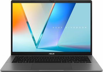 Ноутбук ASUS Vivobook S14 (M3407GA-SF005), AMD Ryzen AI 7 445 / 14&Prime; / RAM 32 ГБ / SSD 1 ТБ / AMD Radeon 840M / DOS / Matte Gray