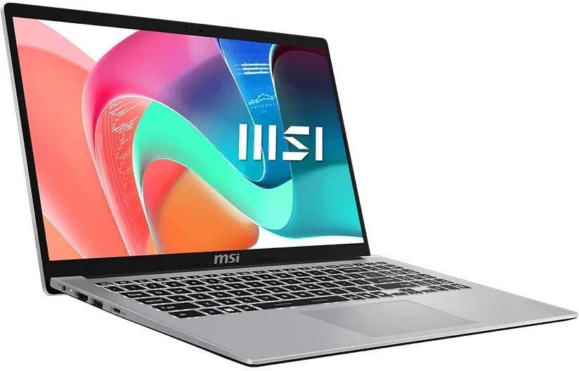 Ноутбук MSI Modern 15 F1MG-886PL (9S7-15S111-886), 15.6" / IPS / Intel Core 5 120U / RAM 16GB / SSD 512GB / Windows 11 Home / Сріблястий