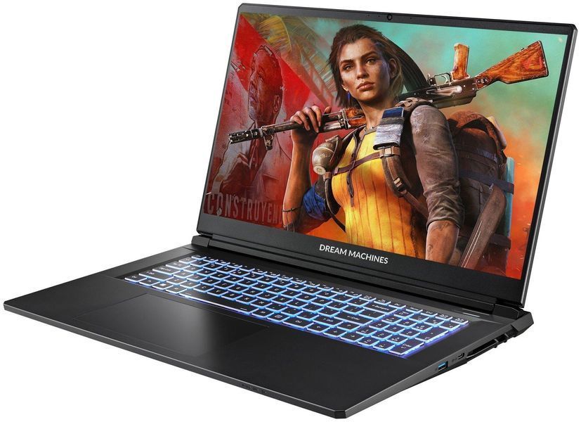 Ноутбук DREAMMACHINES RT5060 (e2626296), AMD Ryzen 7 H 255 / 17.3" / 144 Гц / RAM 16 ГБ DDR5 / SSD 512 ГБ / Radeon 780M + RTX 5060 / Без ОС / Чорний