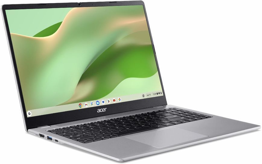 Ноутбук Acer Chromebook 315 (NX.JUVEP.001), Intel N150 / 15.6&Prime; / RAM 8 ГБ LPDDR5x / SSD 128 ГБ / Intel UHD Graphics / Chrome ОС / Сріблястий