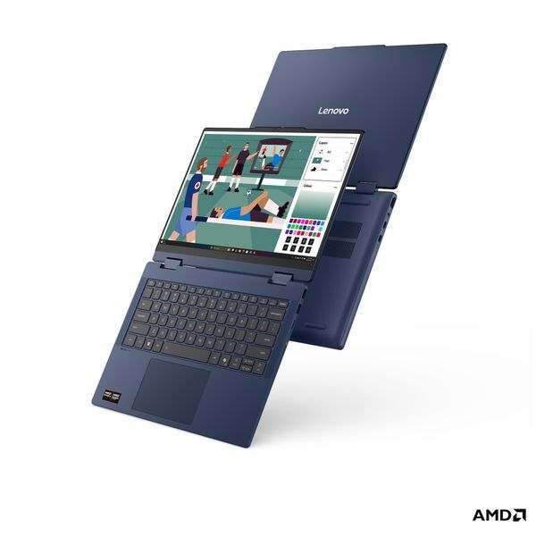 Ноутбук Lenovo IdeaPad 5 2-в-1(83UJ0030RM), AMD Ryzen 7 250 / 15.3" / Touch / RAM 16 ГБ DDR5 / SSD 1 ТБ / AMD Radeon 780M / Без ОС / Синій