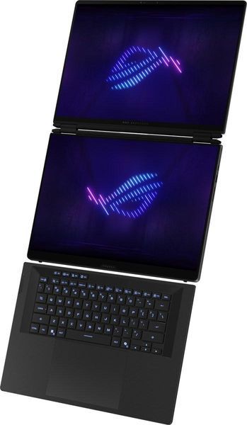 Ноутбук Asus ROG Zephyrus Duo 16 (GX651AX-SR075X), Core Ultra 9 386H / 16 " / OLED / 120 Гц / RAM 64 ГБ LPDDR5X / SSD 2 ТБ / RTX 5080 / Windows 11 Pro / Чорний